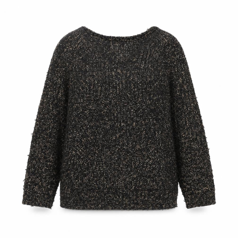 Marks & Spencer Women's Black Chunky Knit Jumper Size 8
