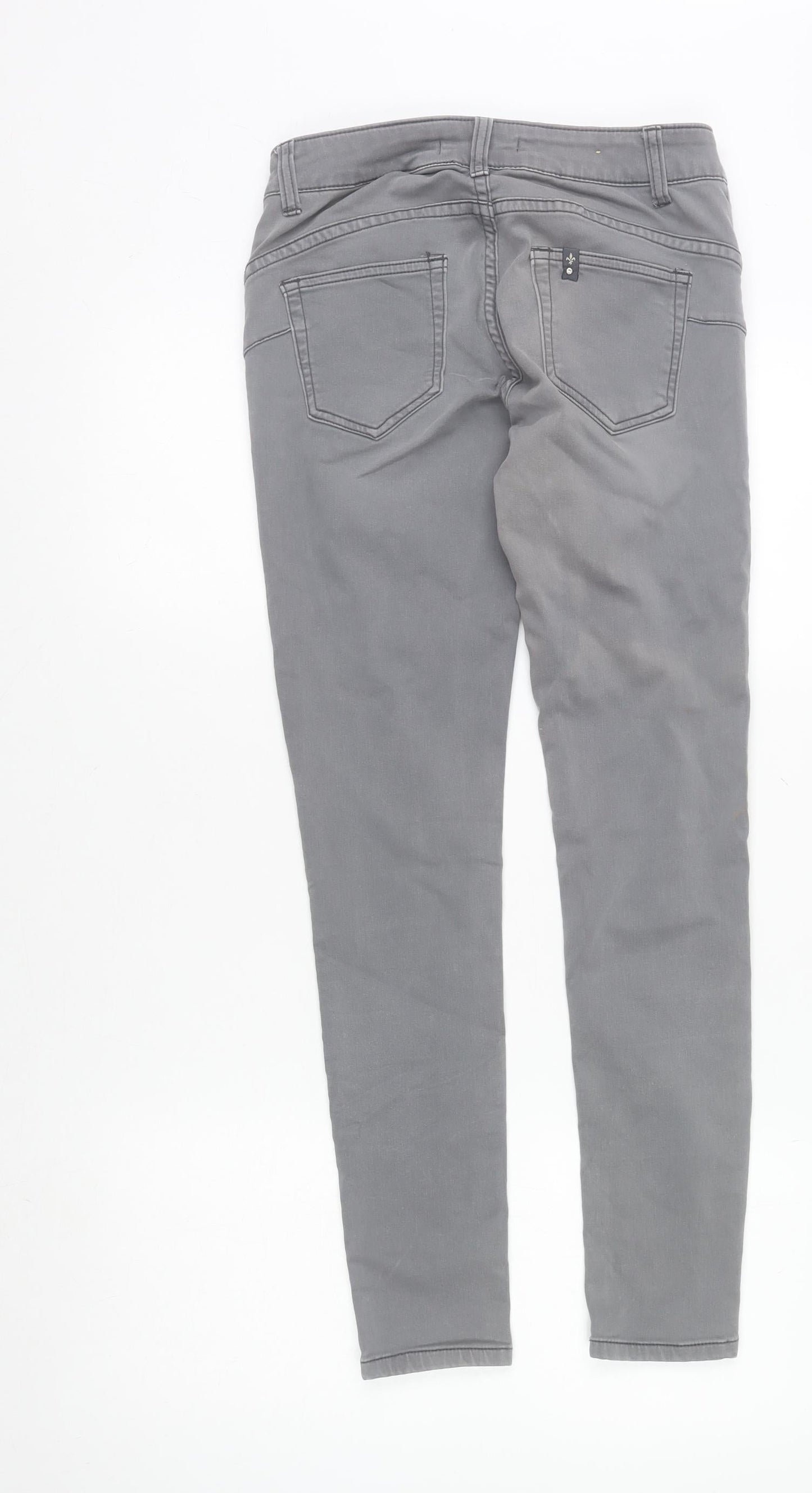 Toxik3 Women's Grey Skinny Stretch Jeans Size M/UK 10