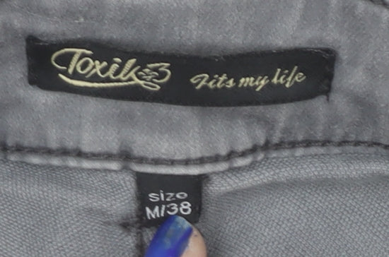 Toxik3 Women's Grey Skinny Stretch Jeans Size M/UK 10