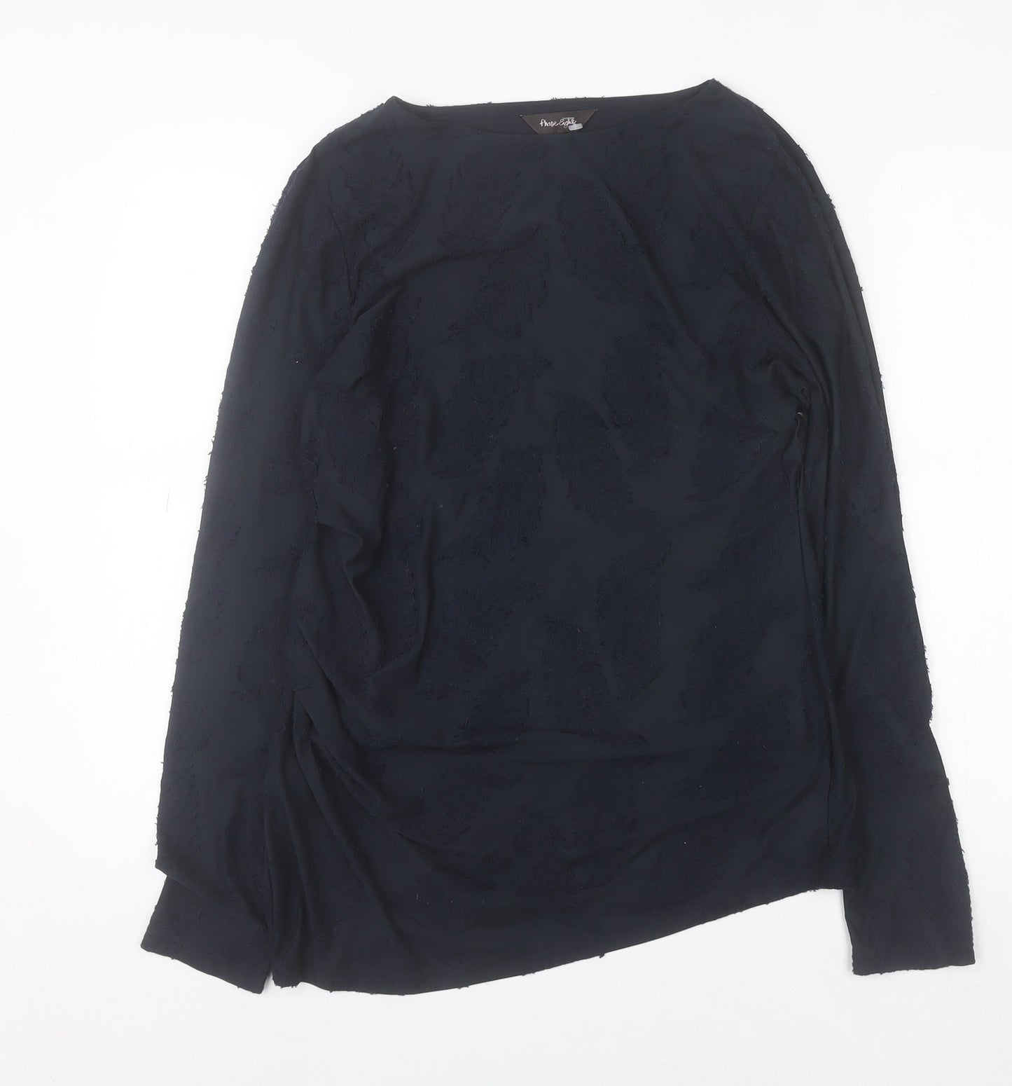 Phase Eight Womens Black Long Sleeve Tunic Blouse Size 12