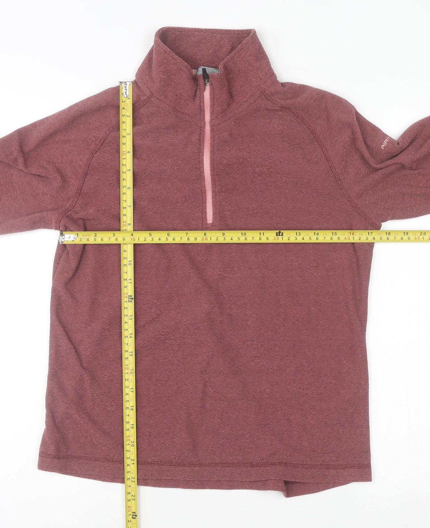 Trespass Womens Burgundy 1/2 Zip Fleece Sweatshirt Size 12 Polyester
