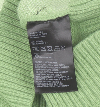 DIVIDED Womens Green Zebra Knit Sleeveless Vest Size 12