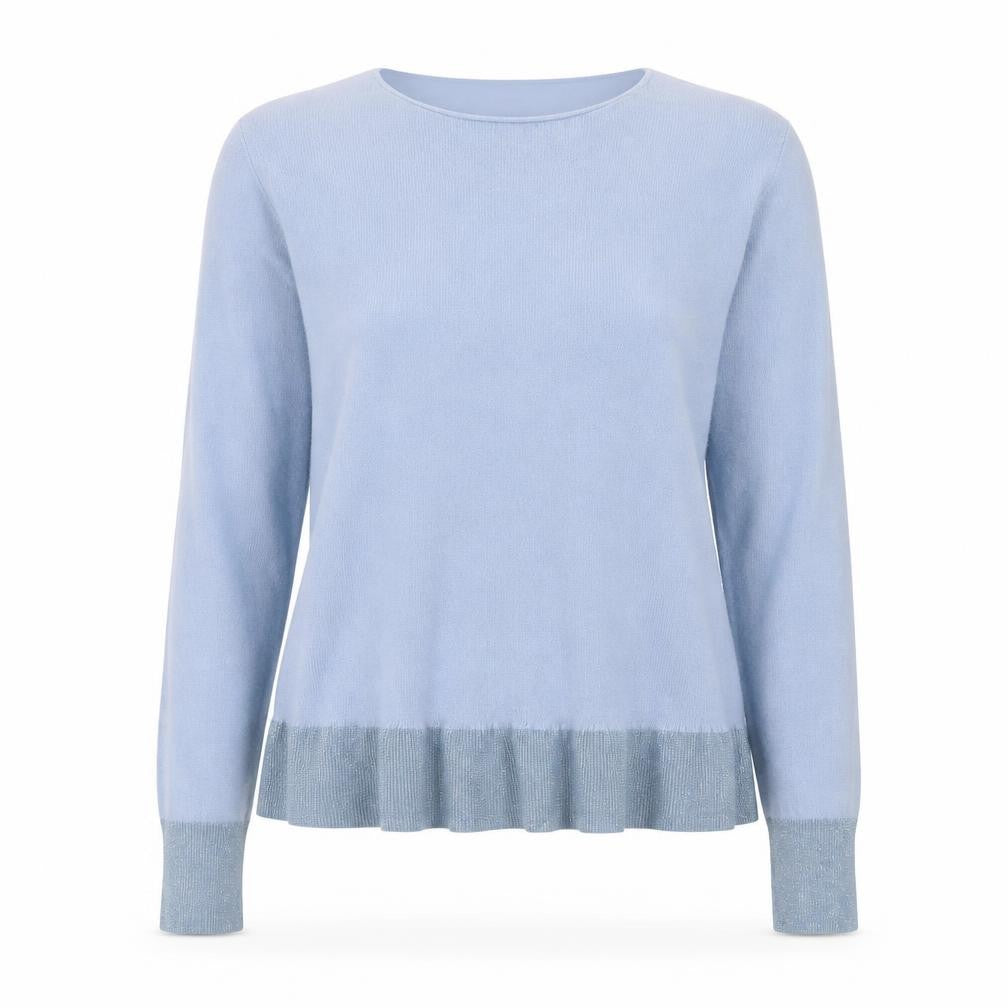 Rinascimento Womens Blue M/L Scoop Neck Pullover Jumper