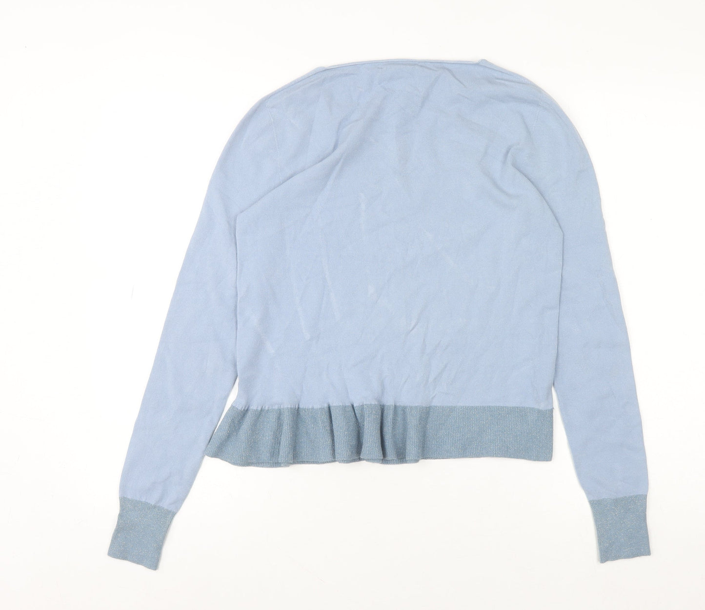 Rinascimento Womens Blue M/L Scoop Neck Pullover Jumper