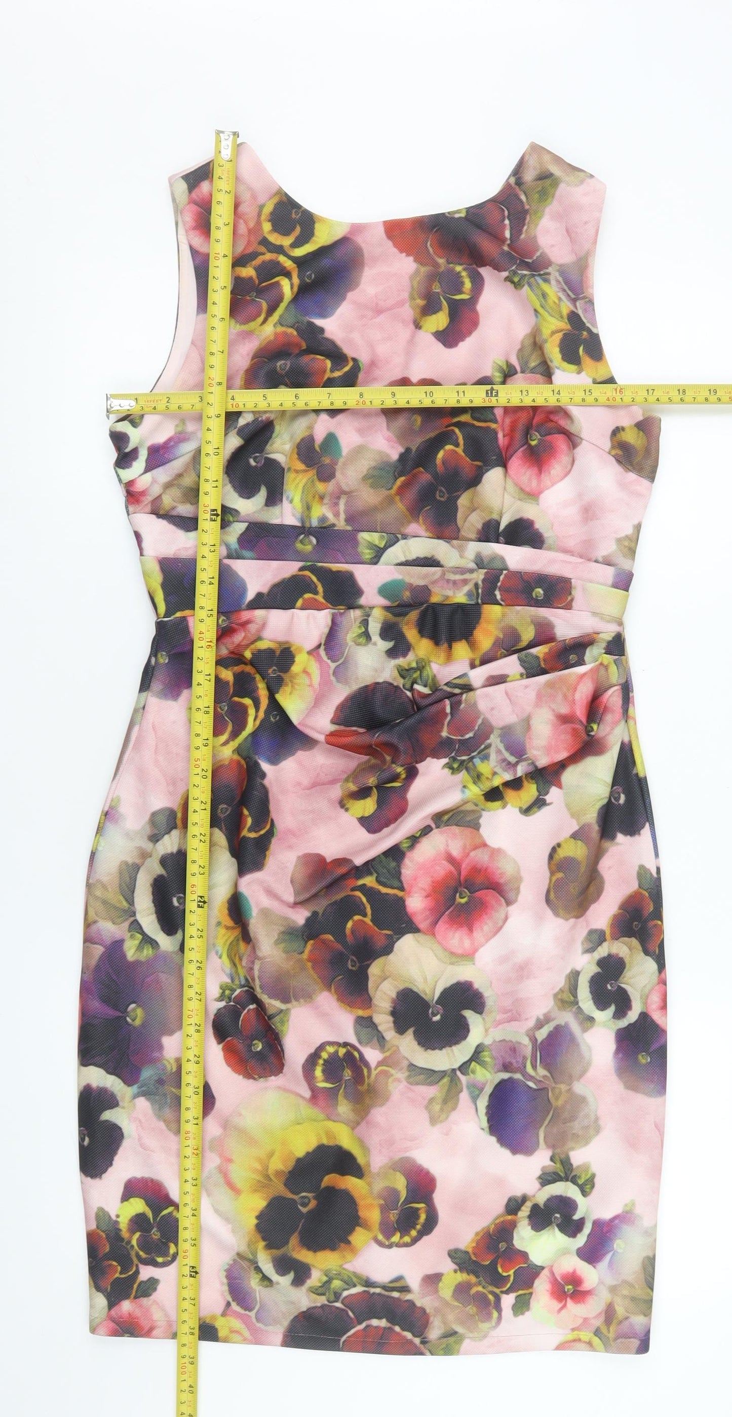 Jolie Moi Women’s Multicoloured Floral Bodycon Dress Size 12
