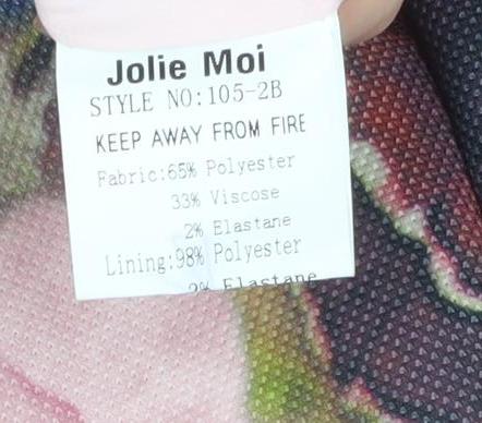 Jolie Moi Women’s Multicoloured Floral Bodycon Dress Size 12