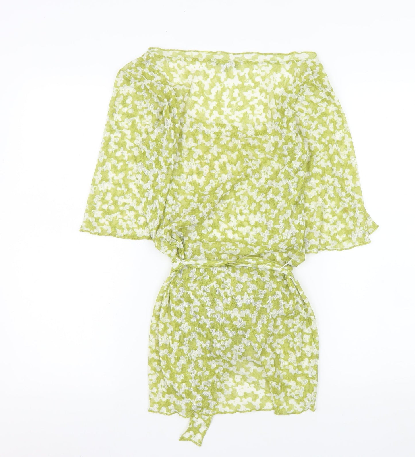 Marks and Spencer Women’s Green Floral Wrap Blouse Size 10