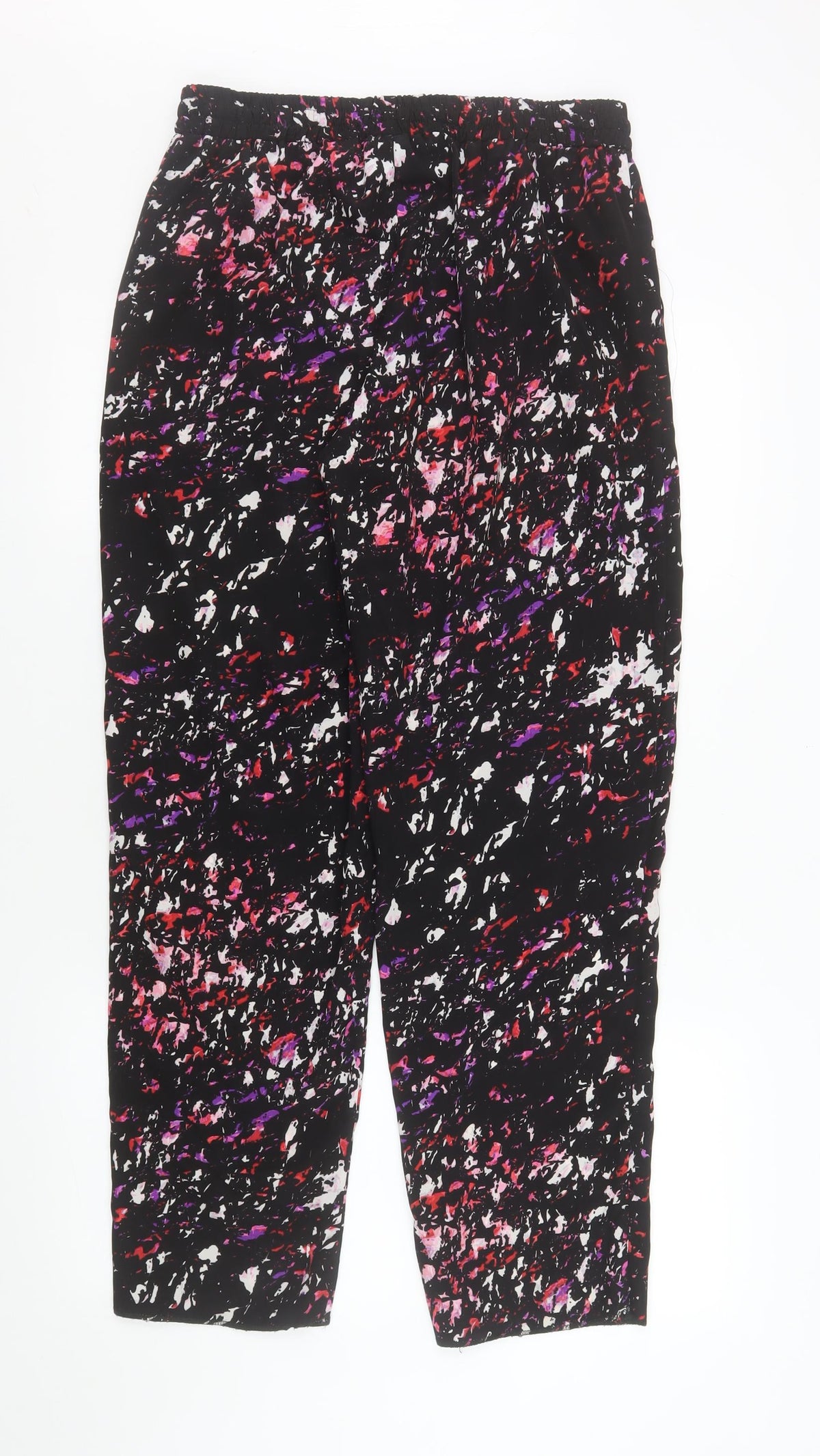 Warehouse Womens Multicoloured Size 12 Cropped Tapered Trousers