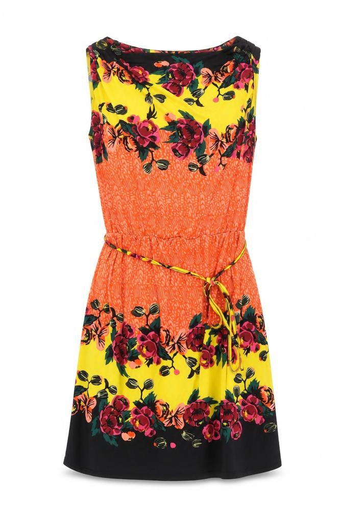 TU Women’s Multicoloured Floral Knee Length A-Line Dress Size 10