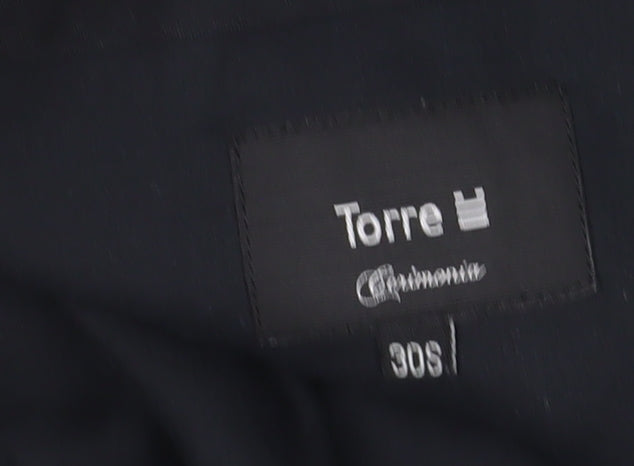 Torre Men's Grey 30S Pleated Dress Pants Wool Blend Formal Trousers