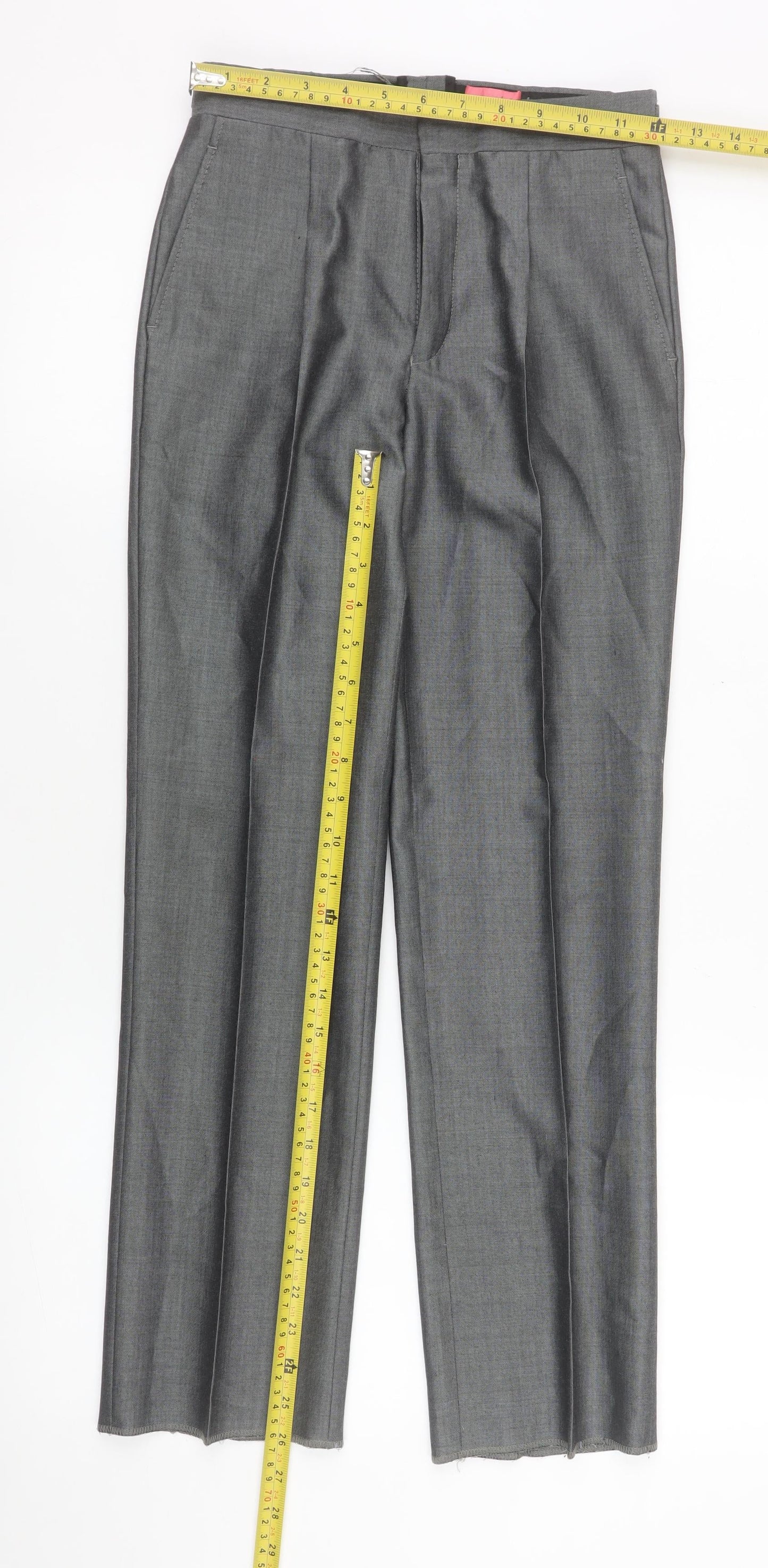 Torre Boys Grey Dress Pants 26R Formal Wool Blend Trousers