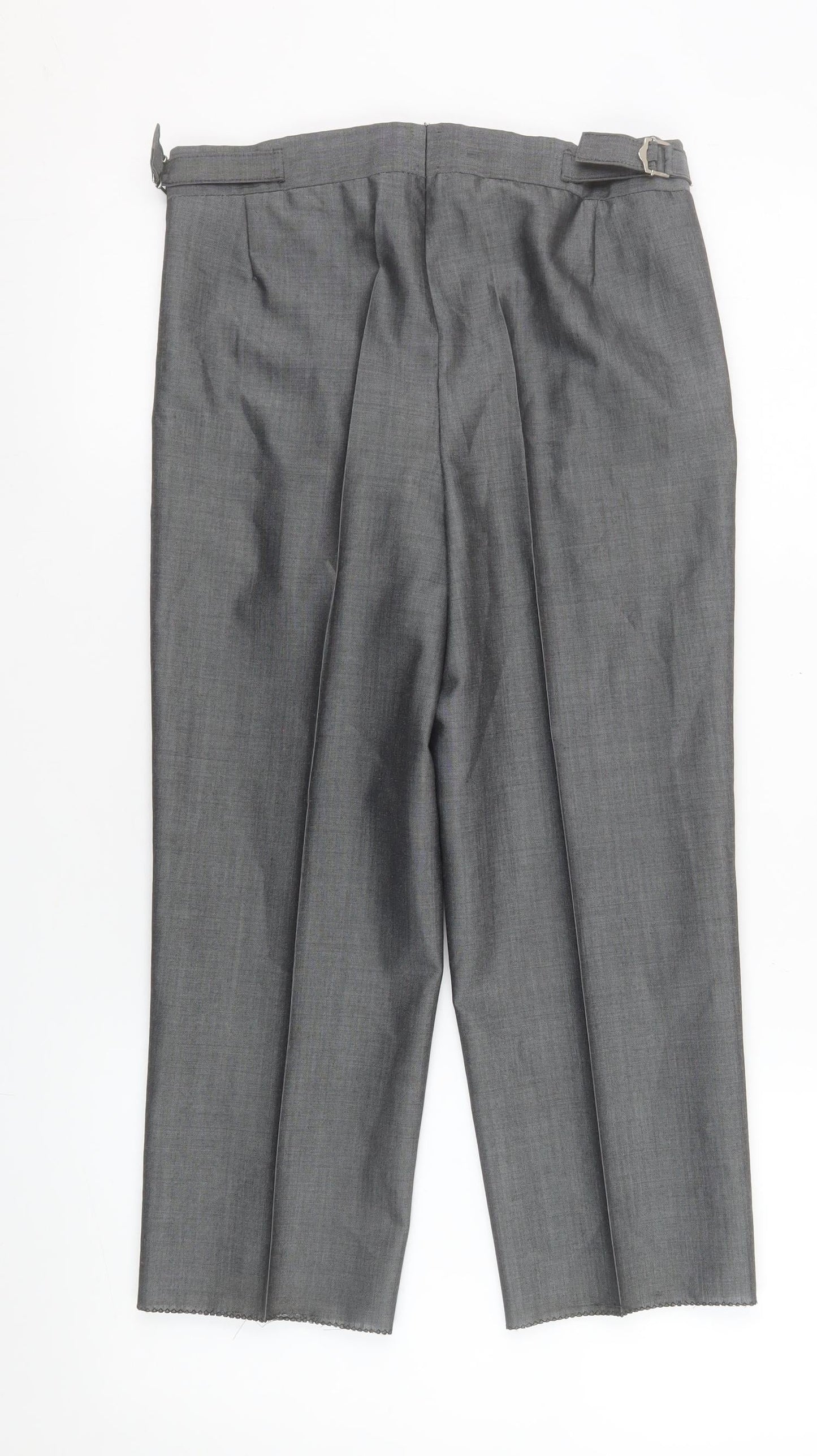 Torre Boys Grey Dress Trousers 28R Regular Fit Wool Blend Formal Pants