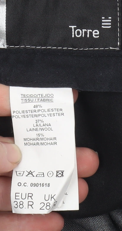 Torre Boys Grey Dress Trousers 28R Regular Fit Wool Blend Formal Pants