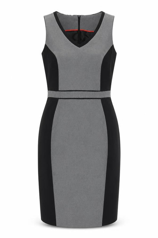 F&F Women Grey Black Sheath Knee Length Dress Size 10
