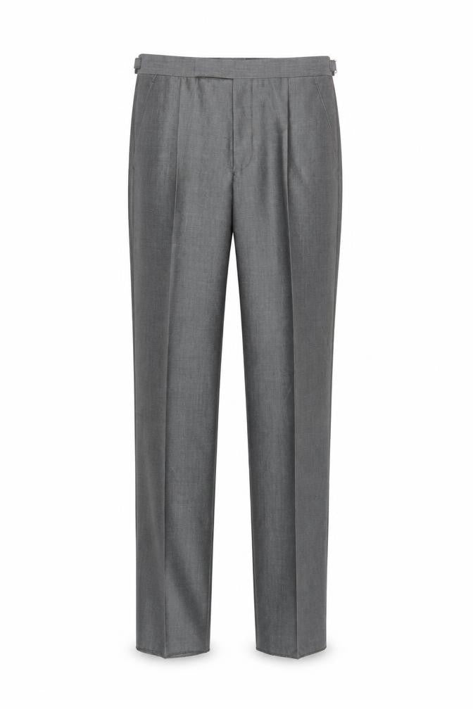 Torre Men’s Grey XL Wool Blend Formal Dress Trousers