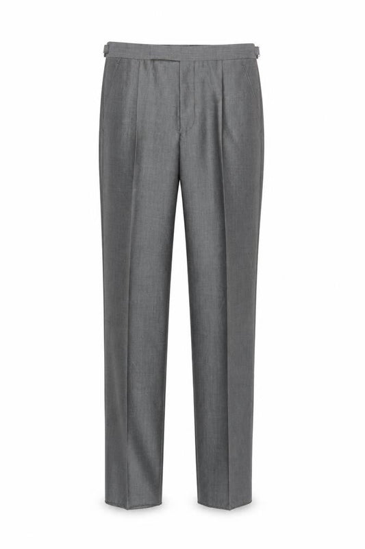 Torre Men’s Grey XL Wool Blend Formal Dress Trousers
