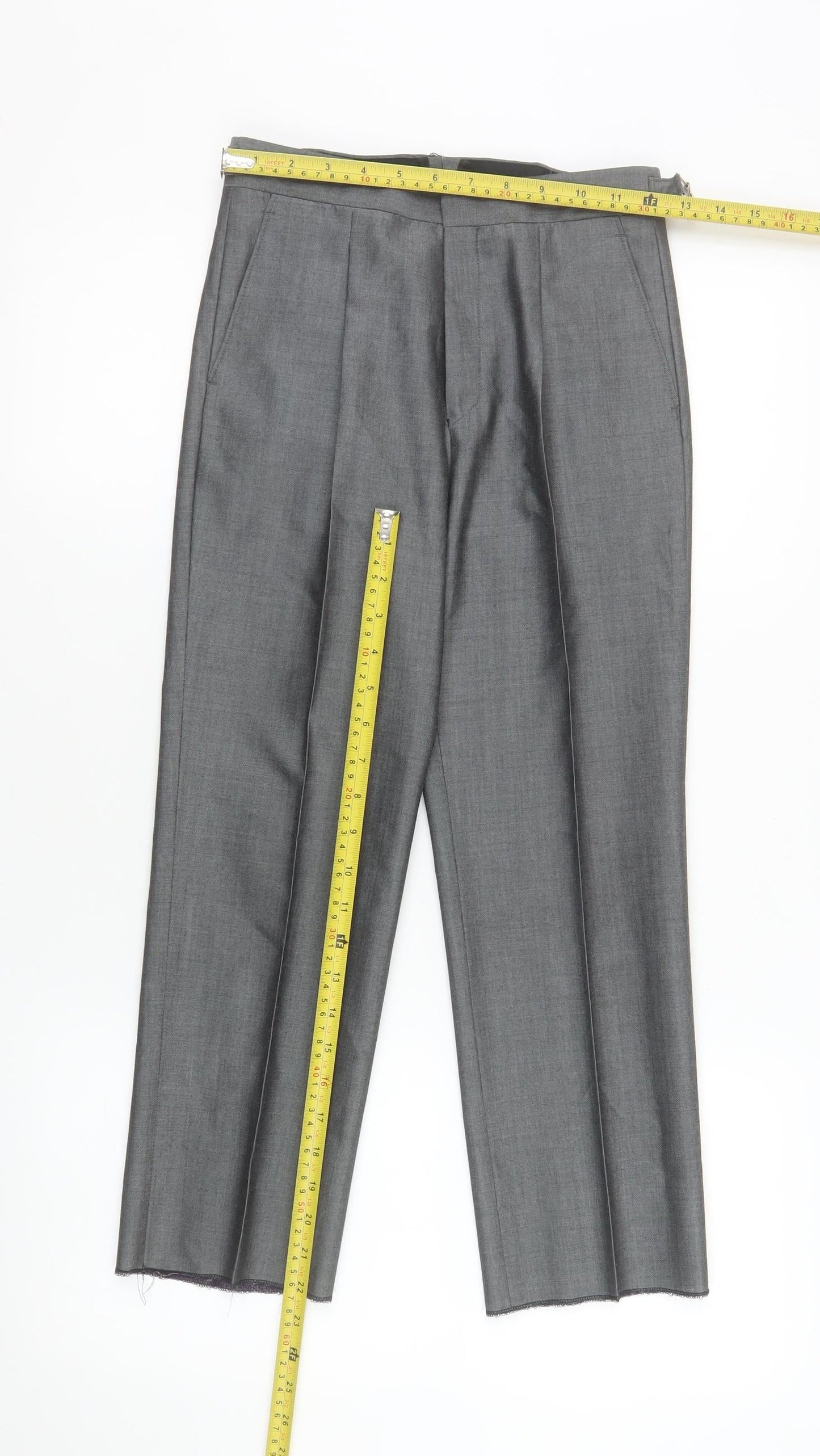 Torre Boys Grey Dress Pants 14 Years Wool Blend Formal Trousers