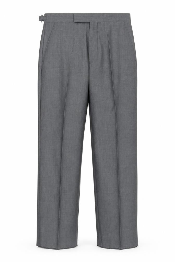 Torre Cerimonia Men's Grey Wool Blend Dress Trousers 30R