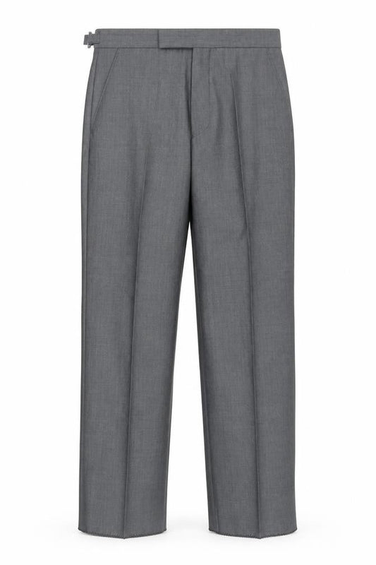 Torre Cerimonia Men's Grey Wool Blend Dress Trousers 30R