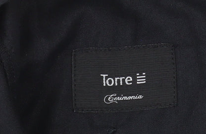 Torre Cerimonia Men's Grey Wool Blend Dress Trousers 30R