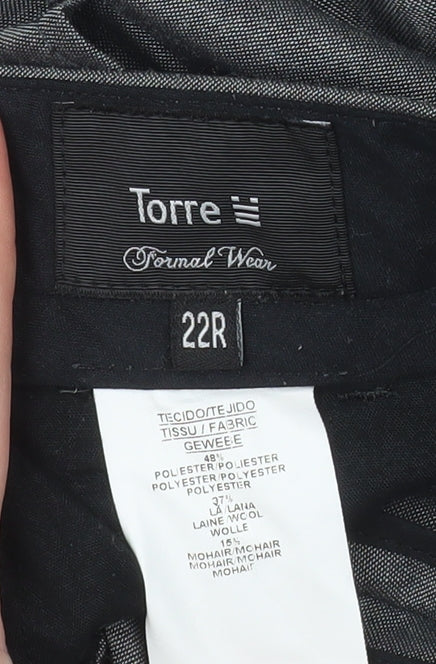 Torre Boys Grey Formal Dress Trousers 22R Wool Blend Classic Fit