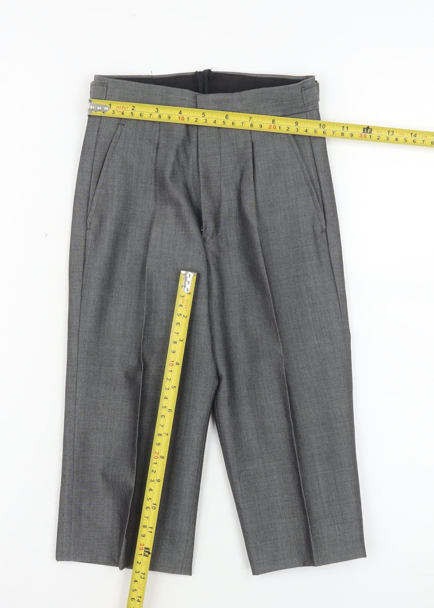 Torre Boys Grey Wool Blend Formal Dress Trousers Size 20R