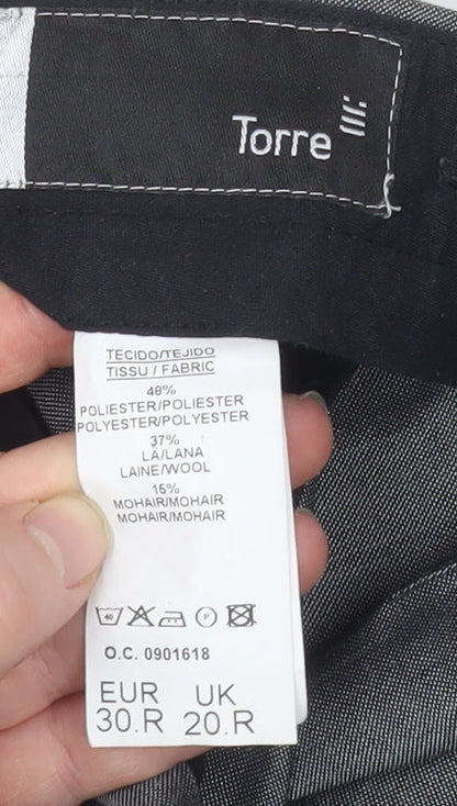Torre Boys Grey Wool Blend Formal Dress Trousers Size 20R