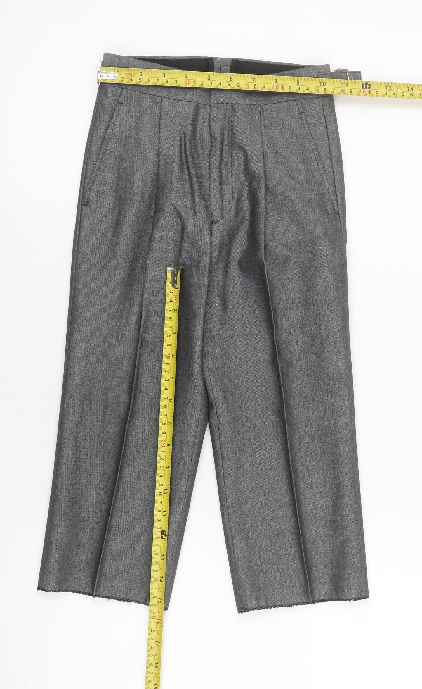 Torre Cerimonia Boys Grey 22R Dress Pants Formal Wool Blend Trousers