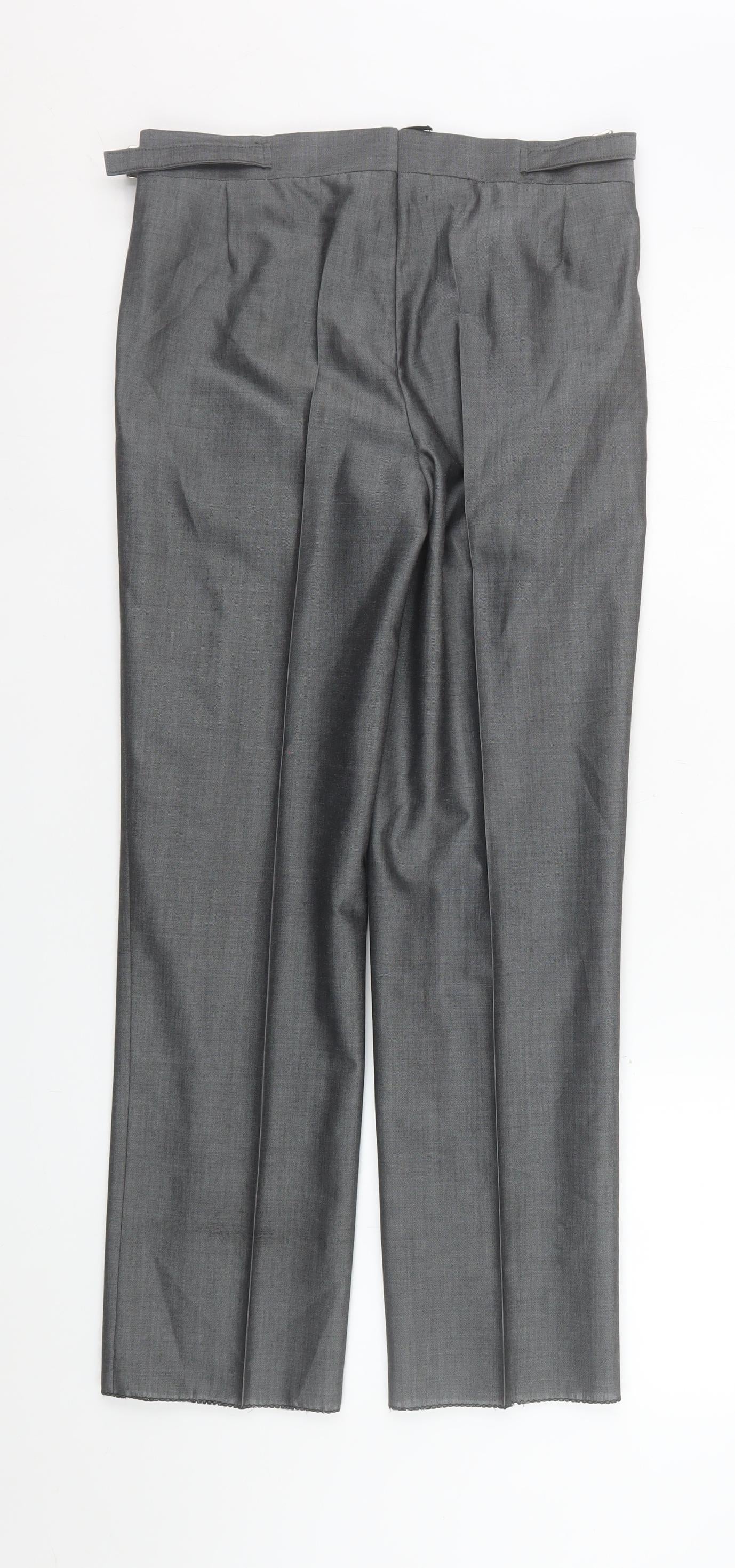 Torre Boys Grey Formal Wool Blend Dress Trousers 28R