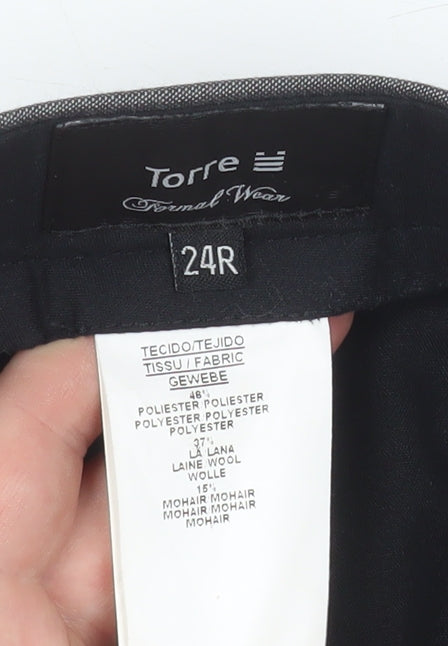 Torre Boys Grey 24R Dress Pants Formal Wool Blend Tailored Trousers