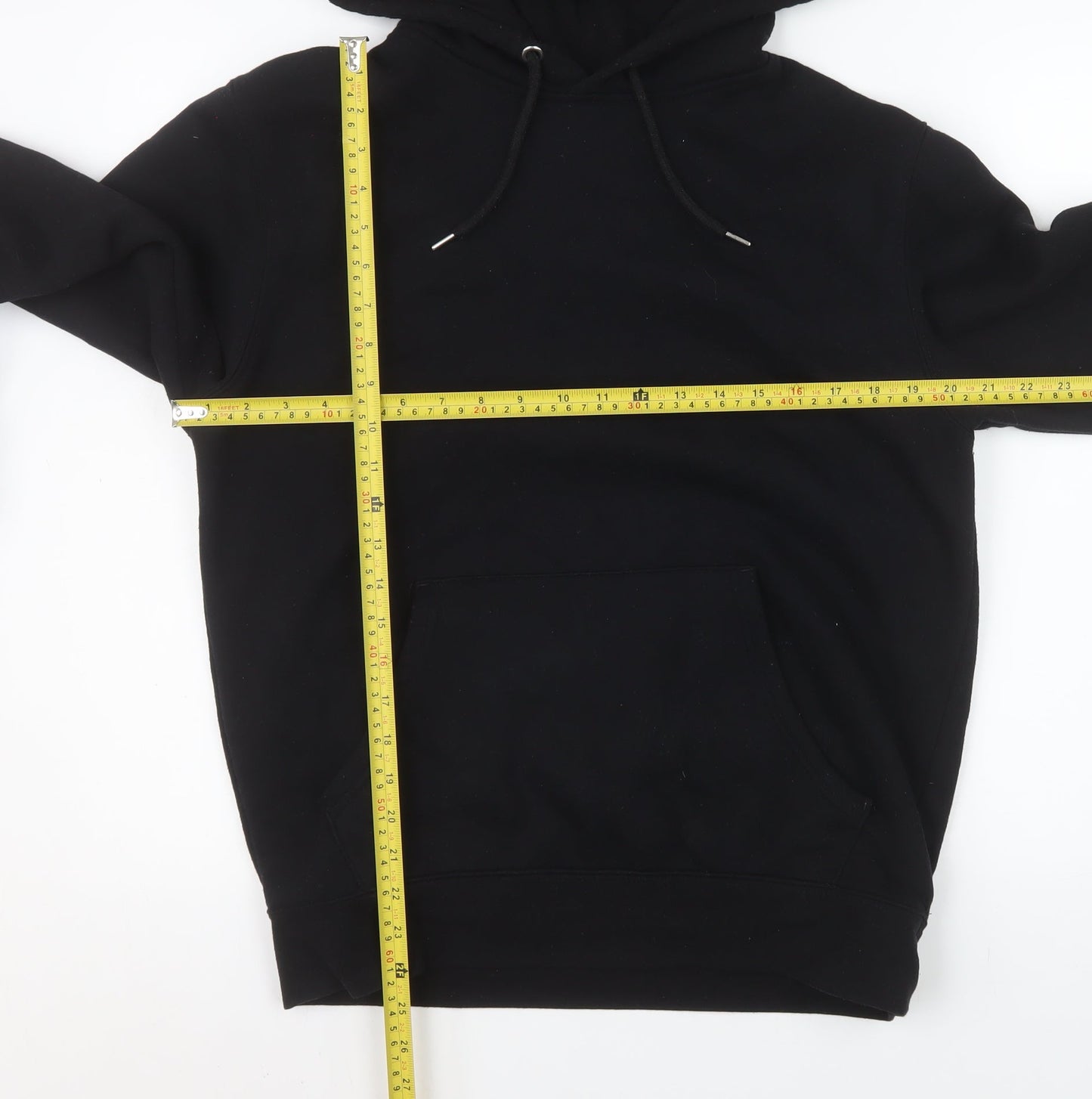 Primark Men's Black Pullover Hoodie Fleece Size M