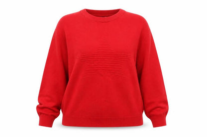 Kelly & Grace Women's Red Knit Pullover Jumper Size L