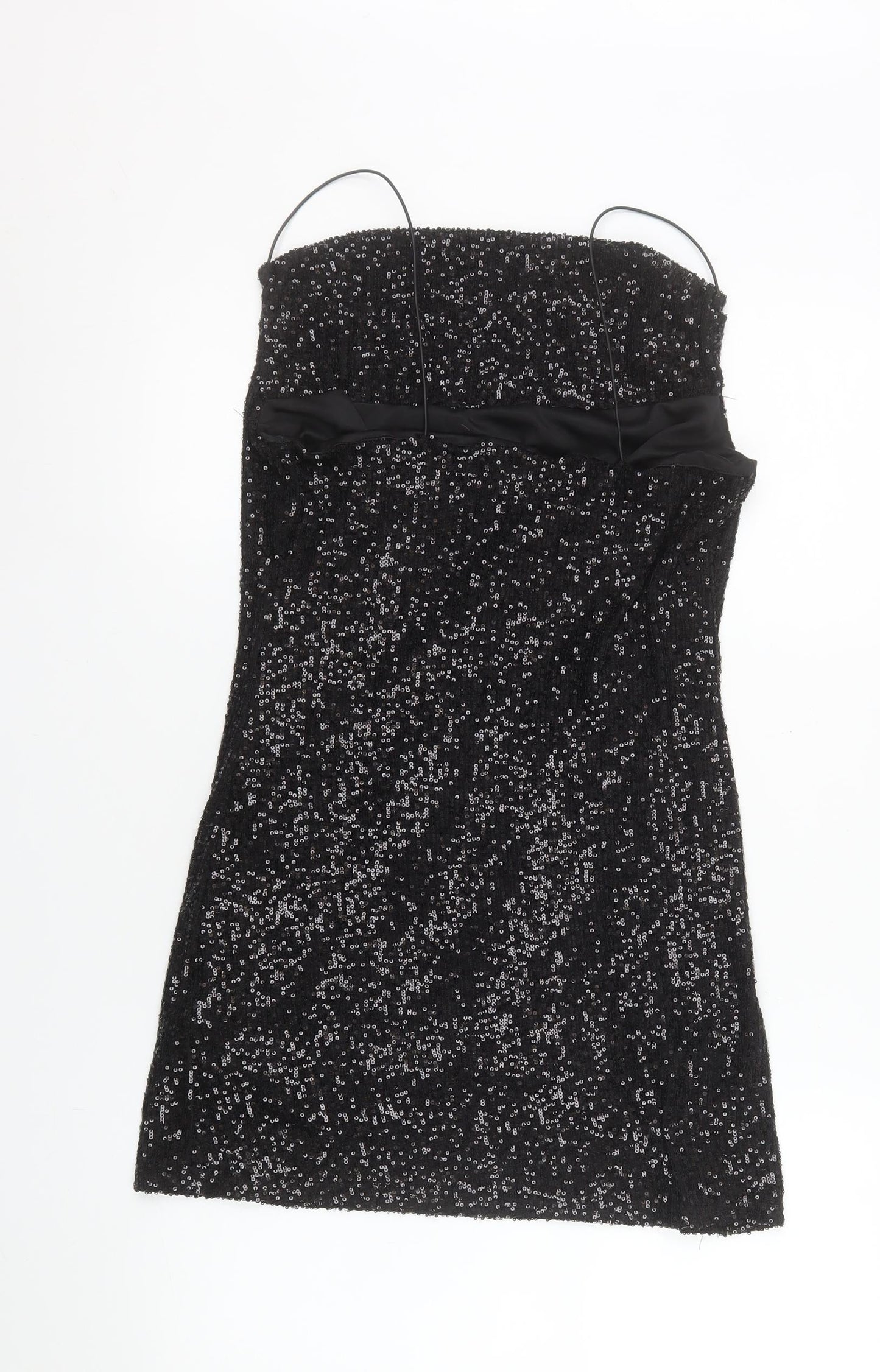 Primark Women's Black Size 12 Sequin Bodycon Party Dress