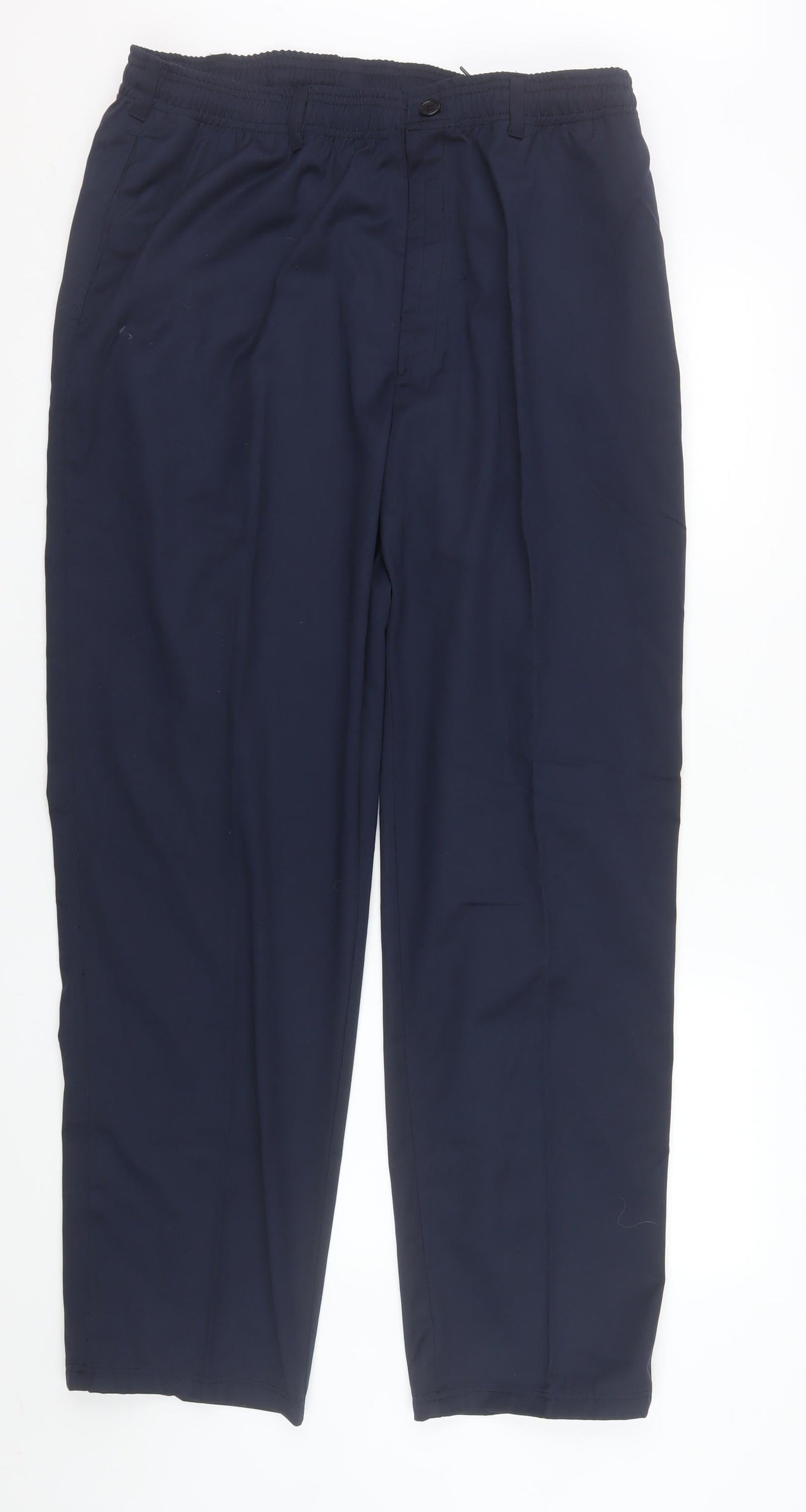 Champion Grafton Men's Navy Blue Classic Trousers 40R Polyester Cotton