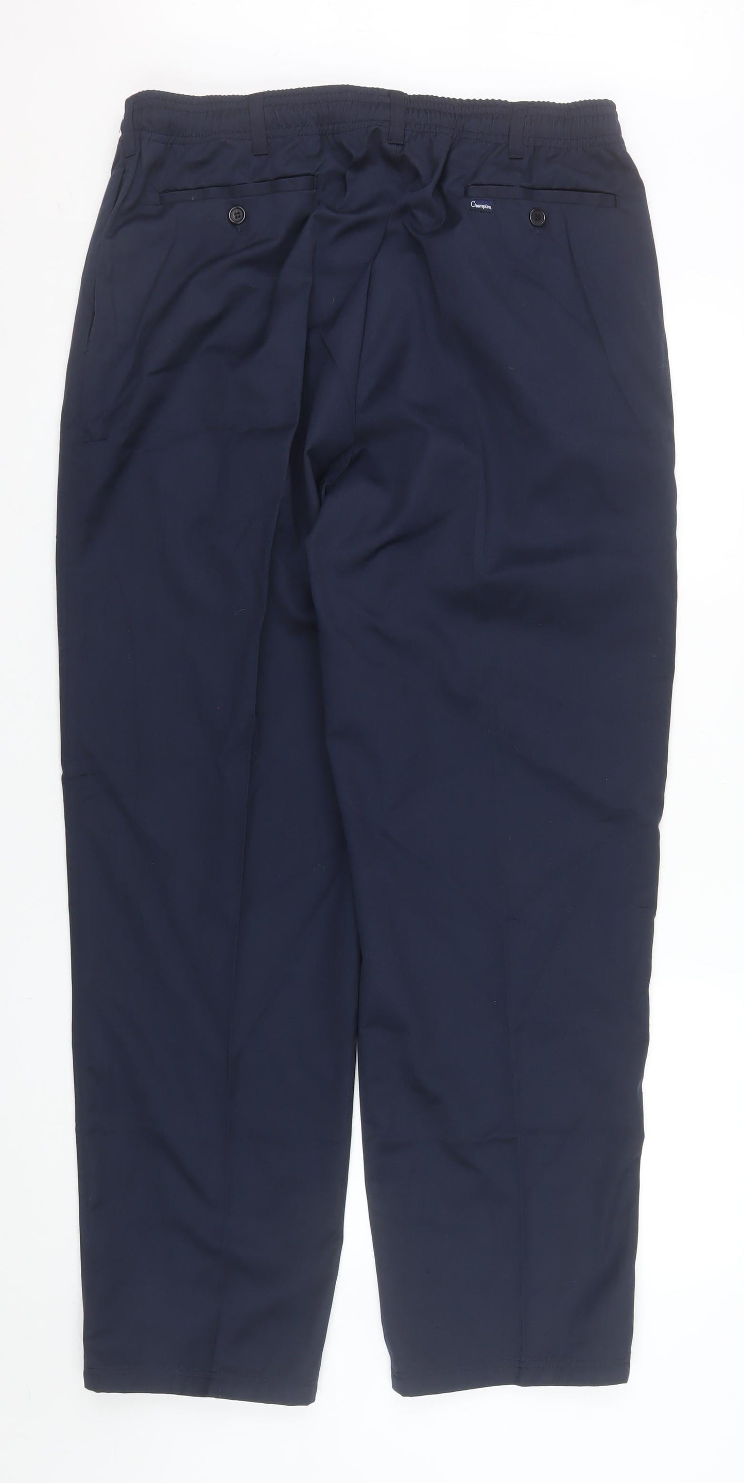 Champion Grafton Men's Navy Blue Classic Trousers 40R Polyester Cotton