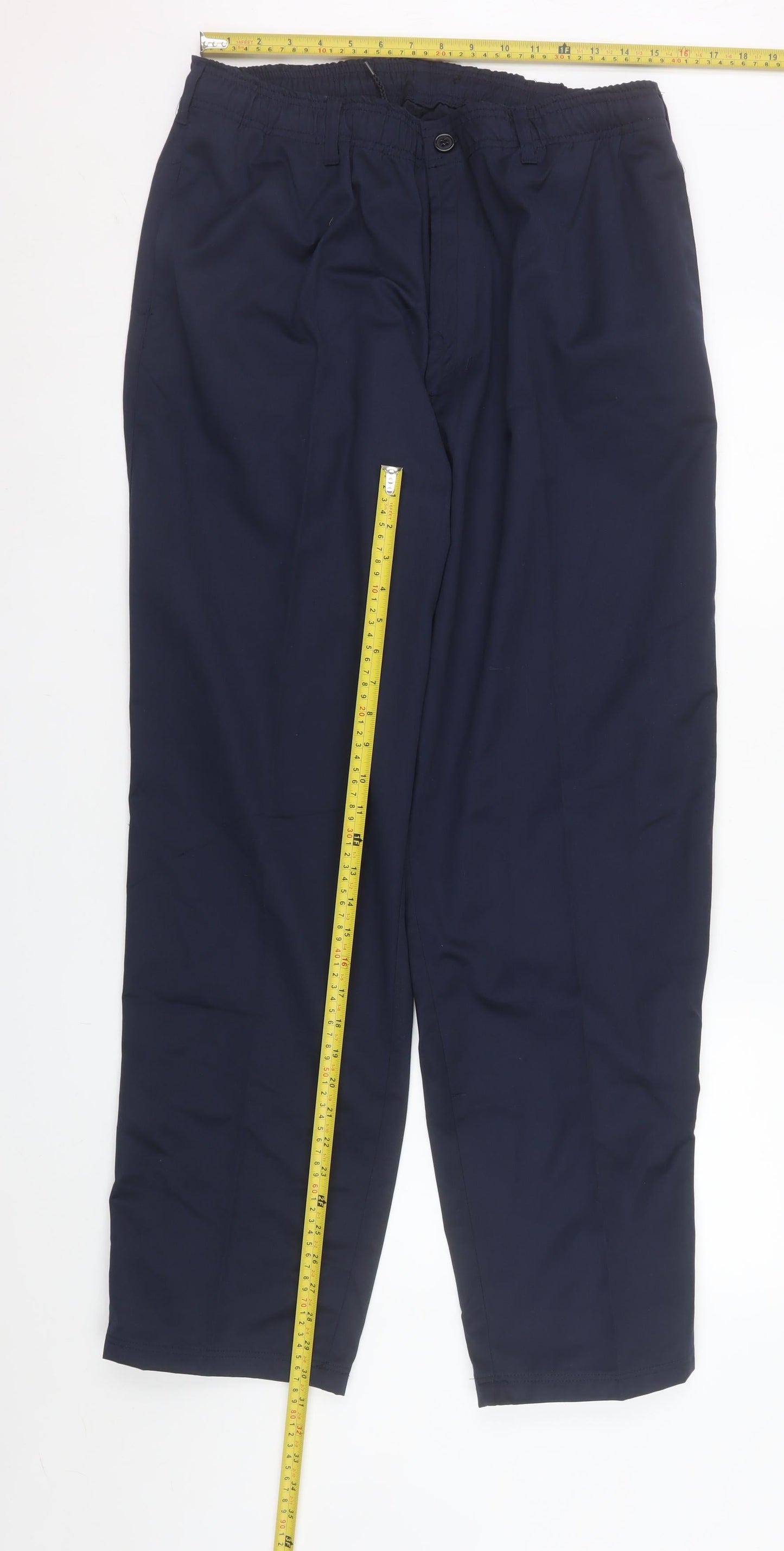 Champion Grafton Men’s Navy Blue 40R Chino Trousers Polyester Cotton Blend