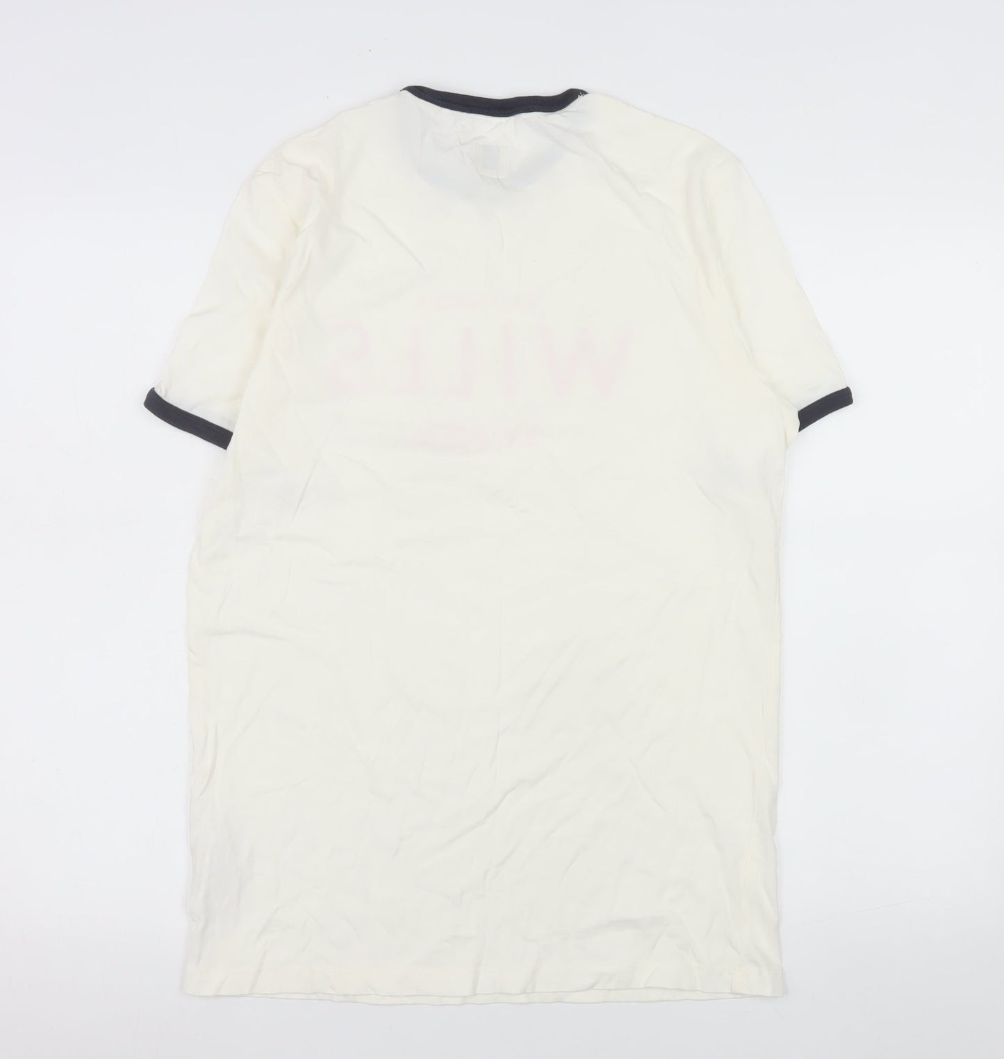 Jack Wills Men's White Graphic Crew Neck T-Shirt Size S