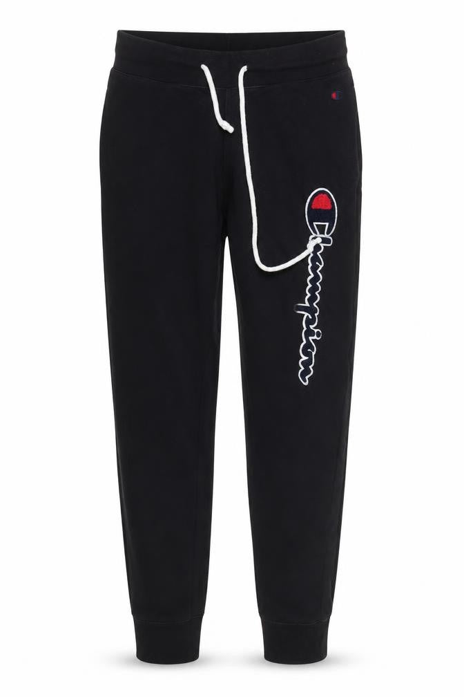 Champion Men's Black Small Jogger Sweatpants with Logo