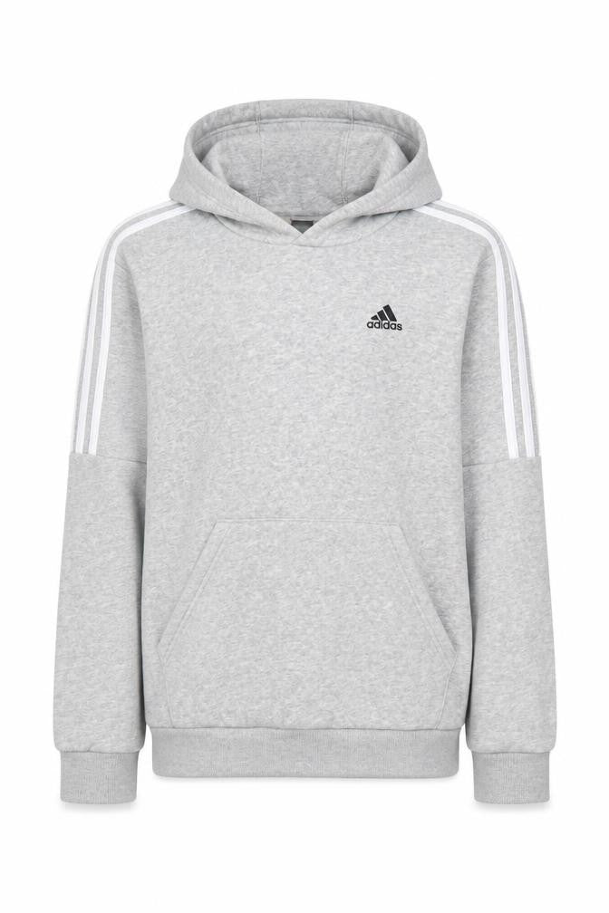 Adidas Girls Grey 13-14 Years Pullover Hoodie Fleece Sweatshirt