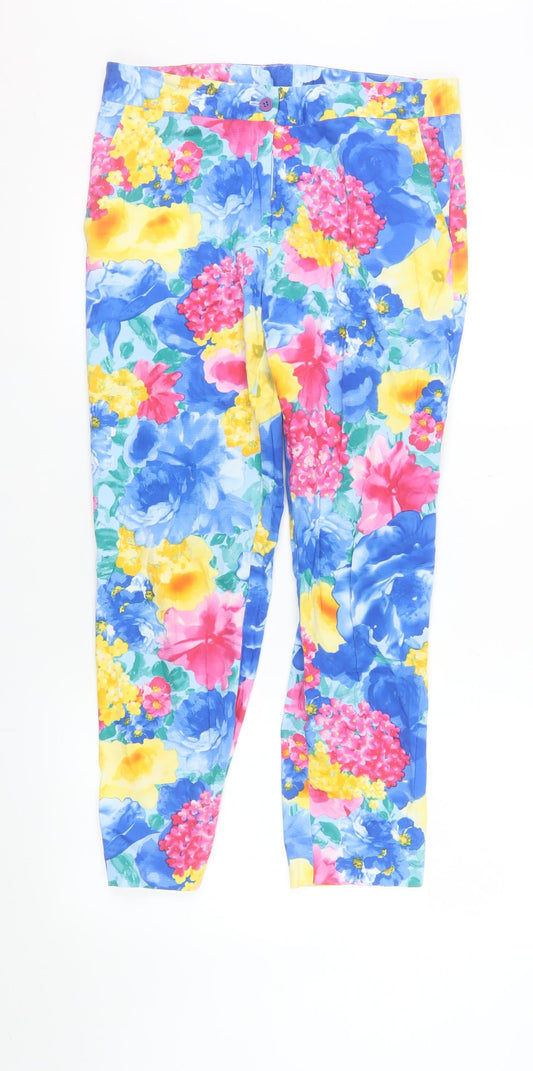 Gerard Women’s Multicoloured Floral Ankle Trousers Size 10