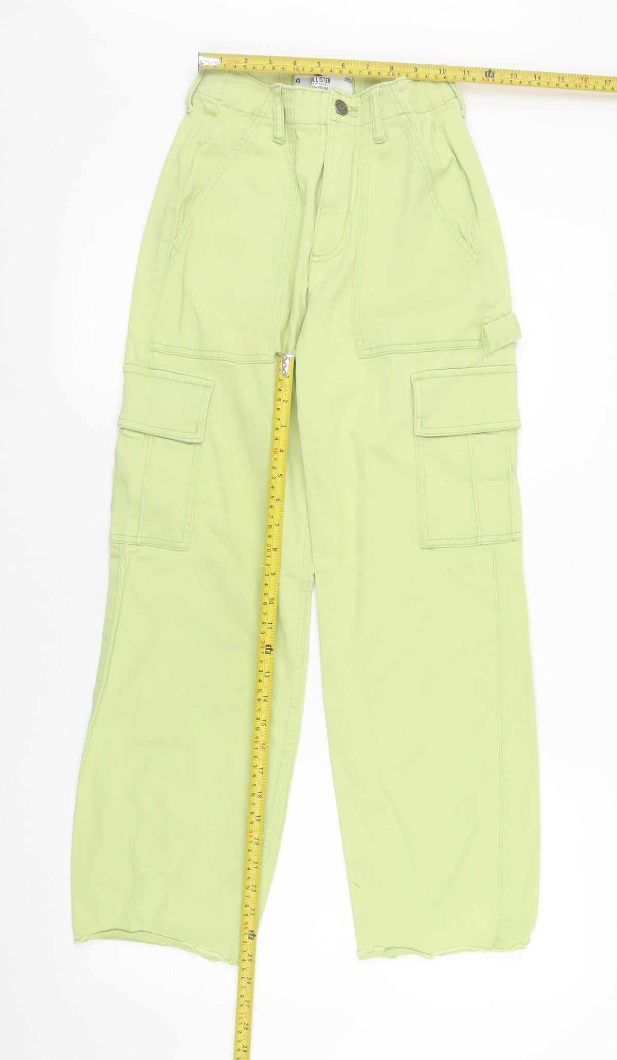 Hollister Women’s Green XS High-Rise Cargo Jeans
