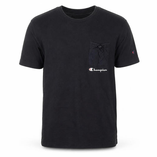 Champion Men’s Black Small Pocket Logo Cotton T-Shirt