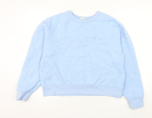 USA Pro Women's Blue Crew Neck Pullover Sweatshirt UK 16
