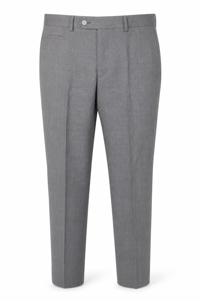 Remus Uomo Men’s Grey Slim Fit Dress Pants 34S Wool Blend