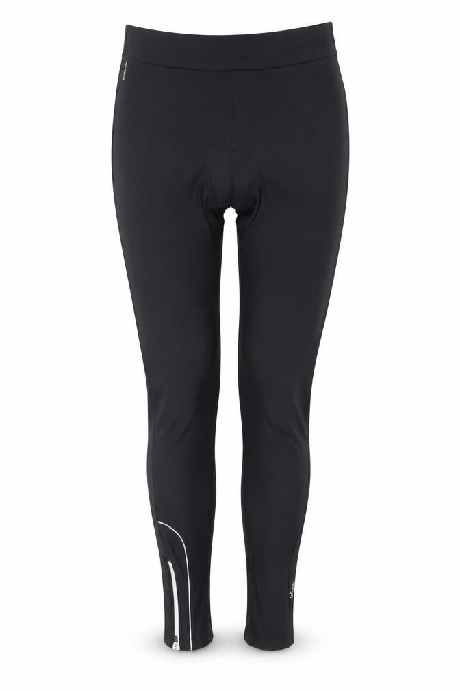 Oxylane Women's Black Cycling Leggings Size 12 Padded Winter Activewear