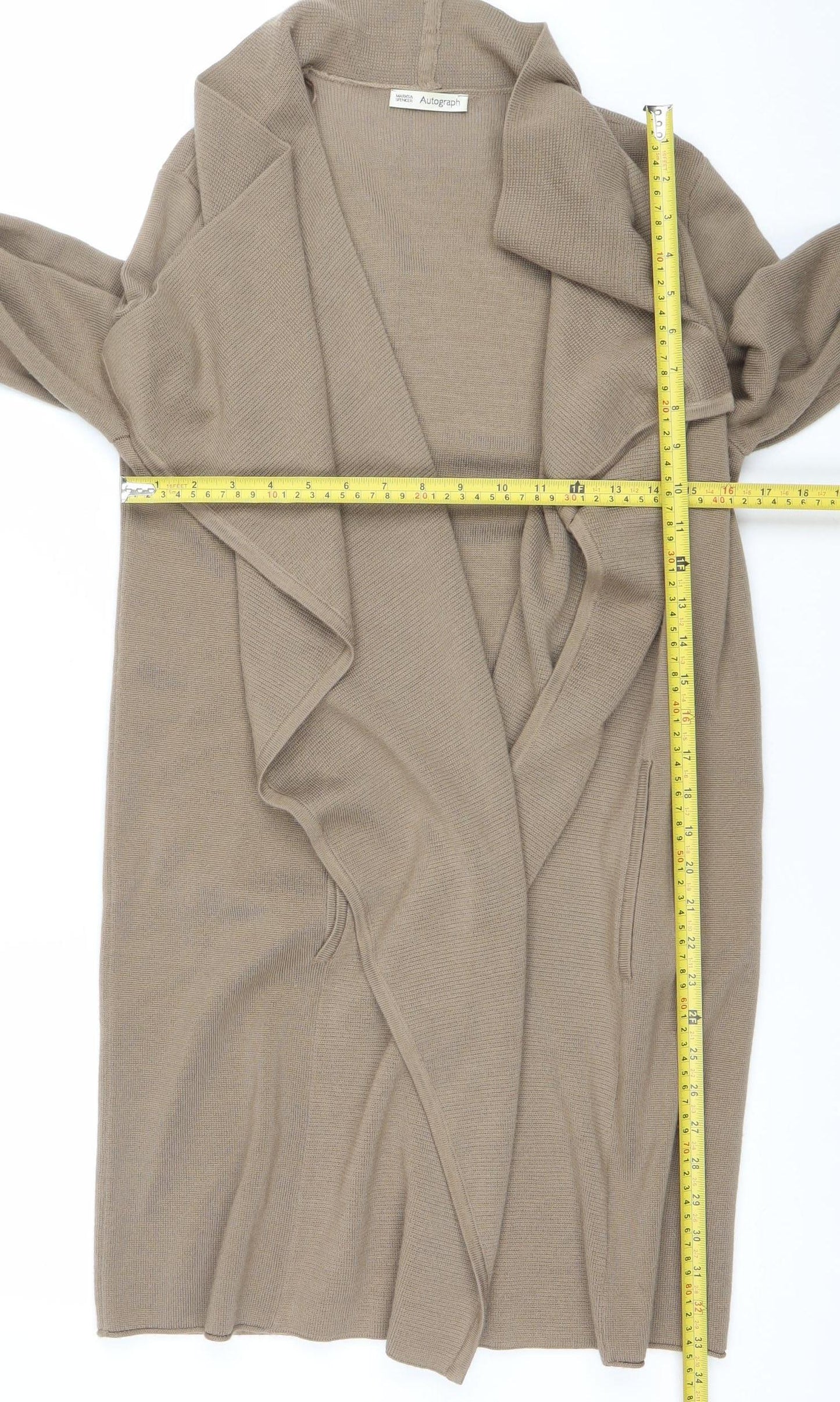 Marks and Spencer Women’s Beige Open Knit Cardigan UK 14