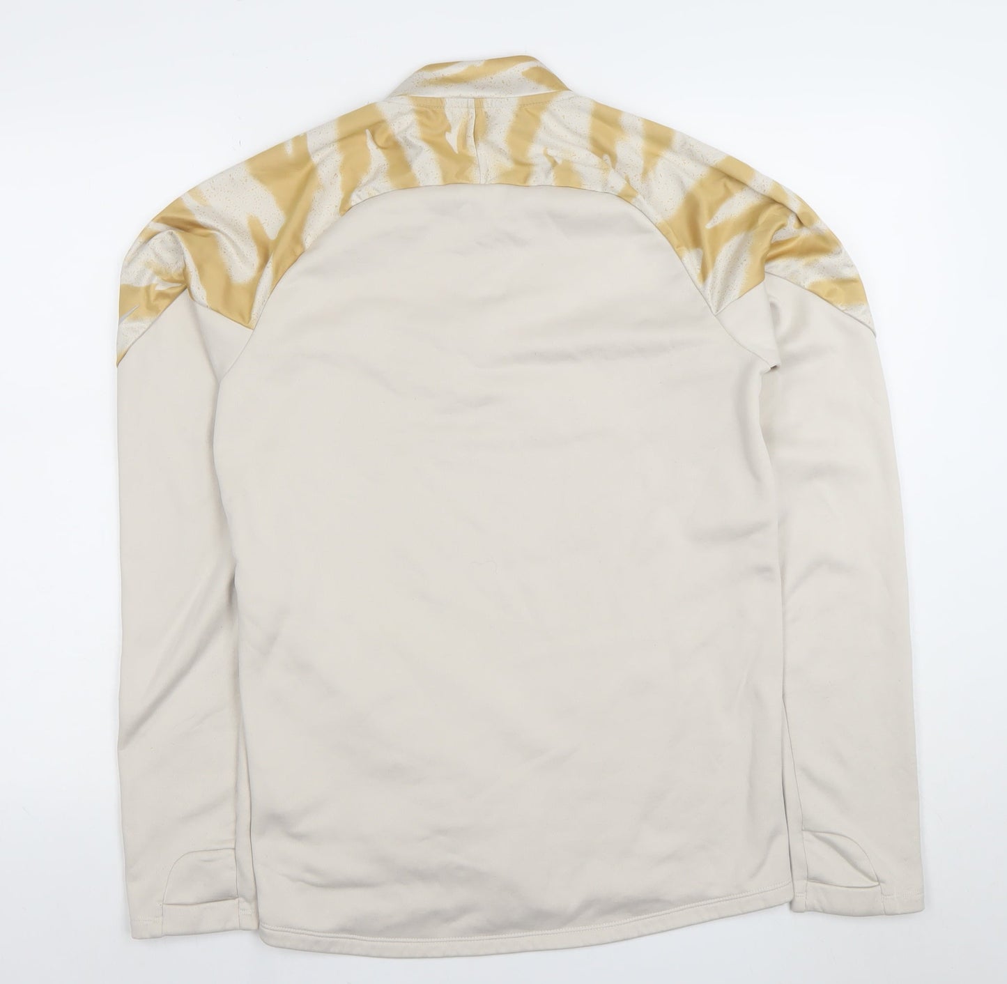 Nike Men's Beige Camo 1/4 Zip Sports Sweatshirt Size S