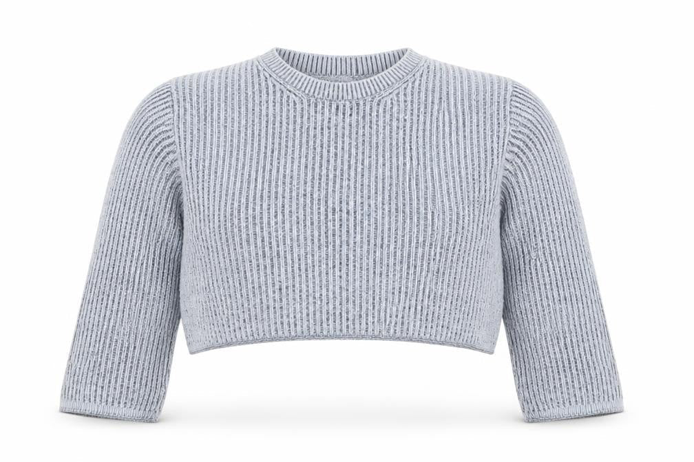 Divided Womens Grey Chunky Knit Crew Neck Pullover Jumper XS