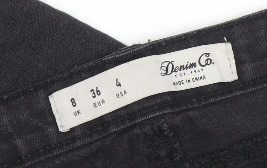 Denim Co. Women’s Black Skinny Jeans Size 8 Slim Fit Stretch Denim