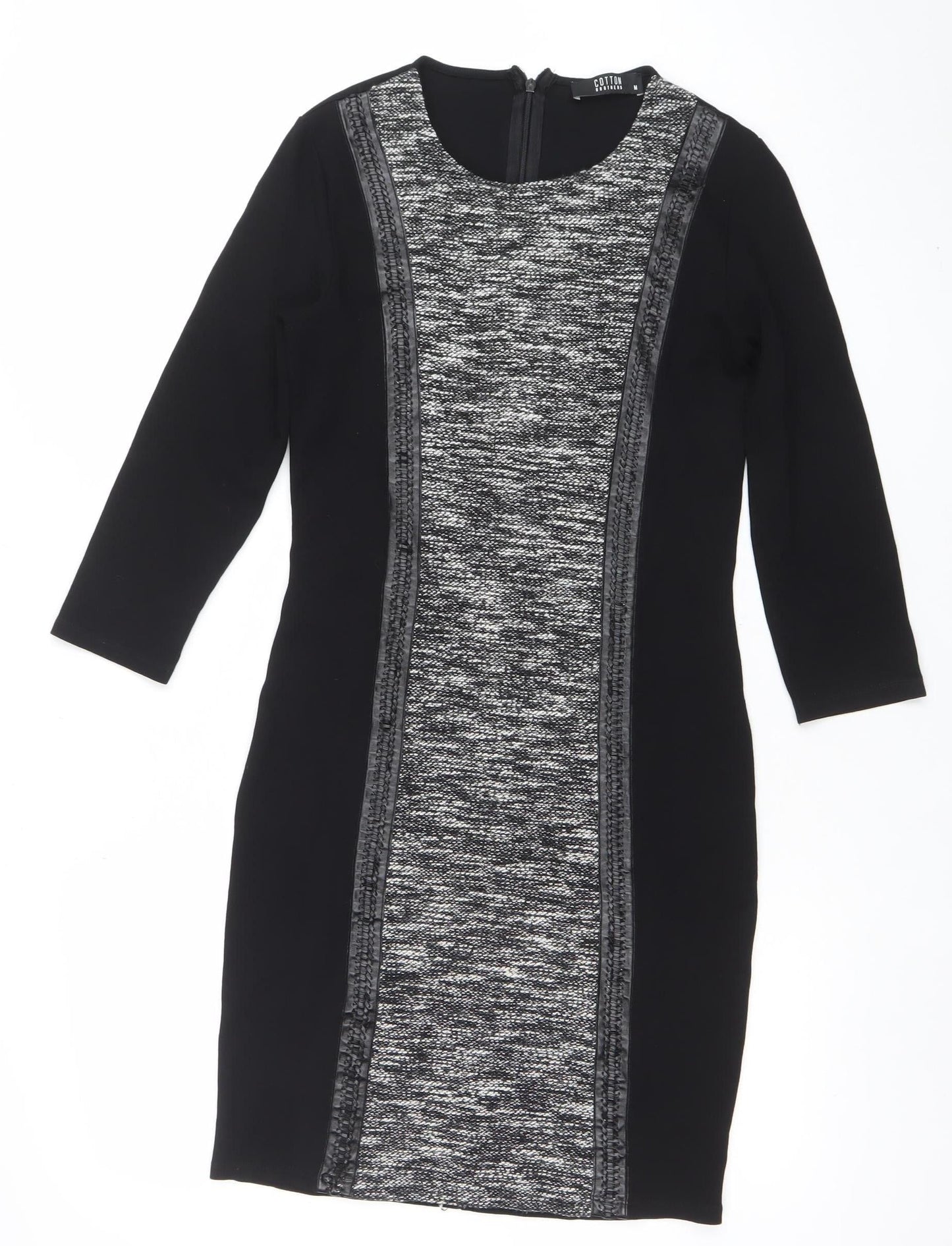 Cotton Brothers Women’s Black Knit Bodycon Dress M Workwear